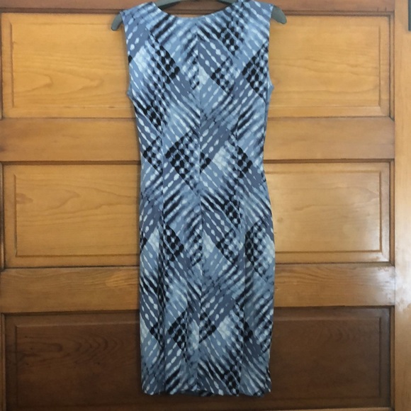 Nic and Zoe Blue Multi Side Twist Dress - Picture 4 of 4
